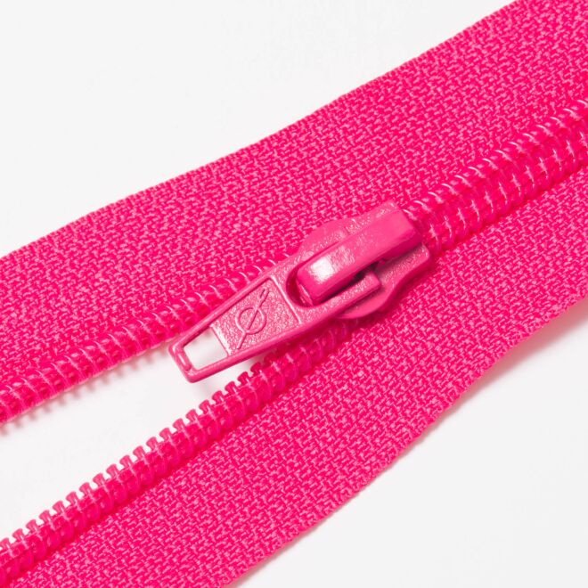 Teilbarer Nylon Reißverschluss, 6mm, fuchsia
