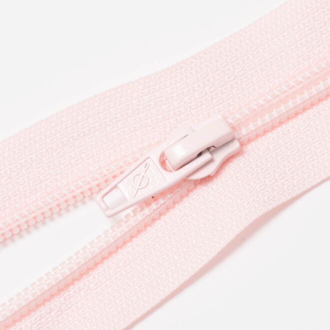 Teilbarer Nylon Reißverschluss, 6mm, rosè