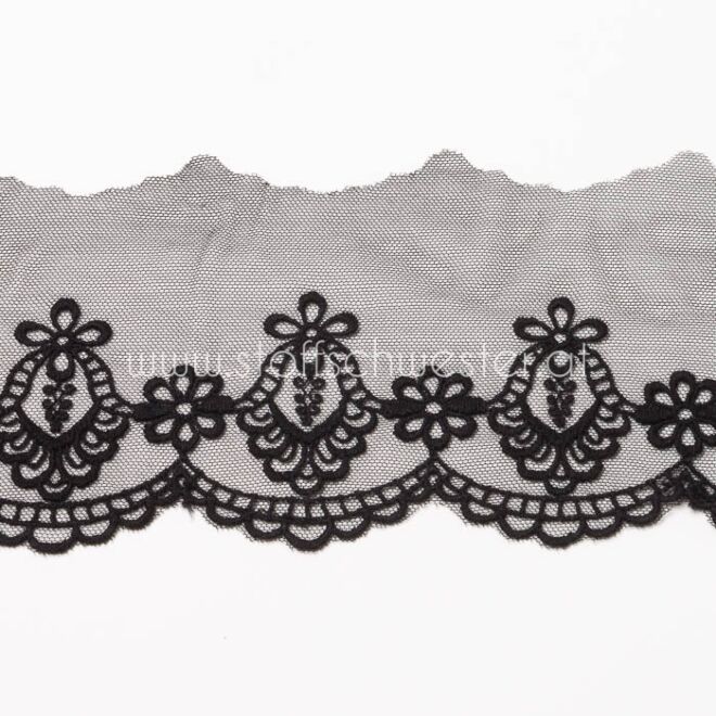 60mm Spitze "Ornament" schwarz