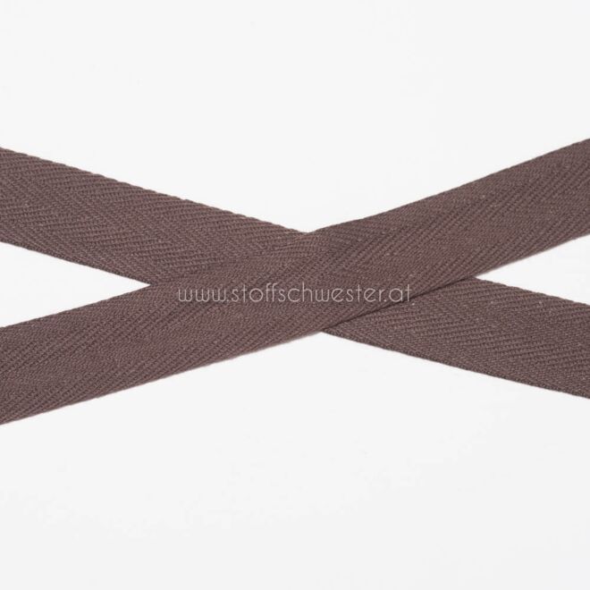 20mm Baumwollköperband braun