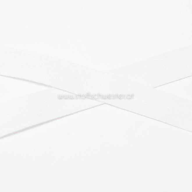 20mm Baumwollköperband weiß