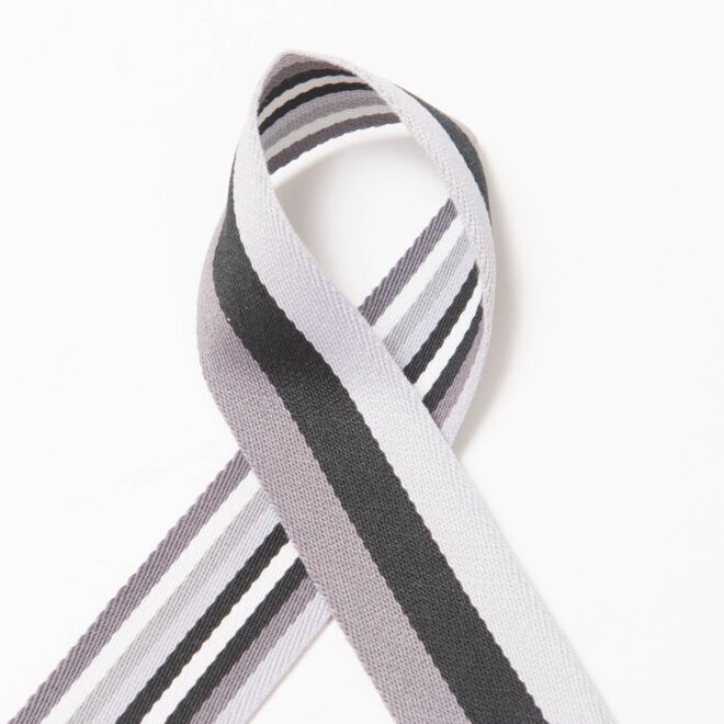 40mm Doubleface Gurtband grau/schwarz