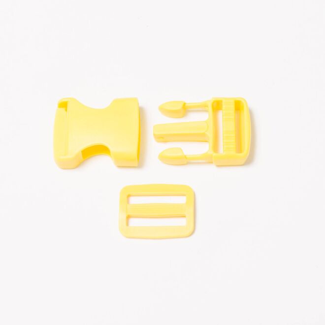 38mm Steckschnalle & Schieber "Kombi" gelb