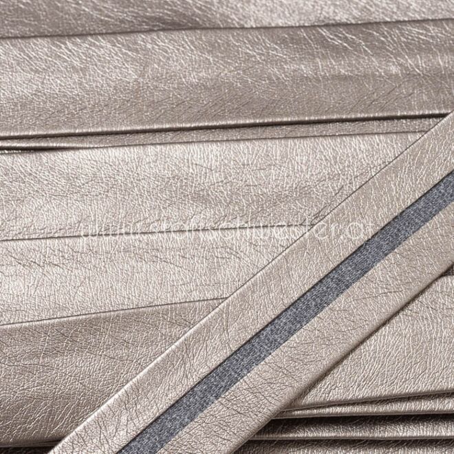 25mm Metallic-Schrägband silber