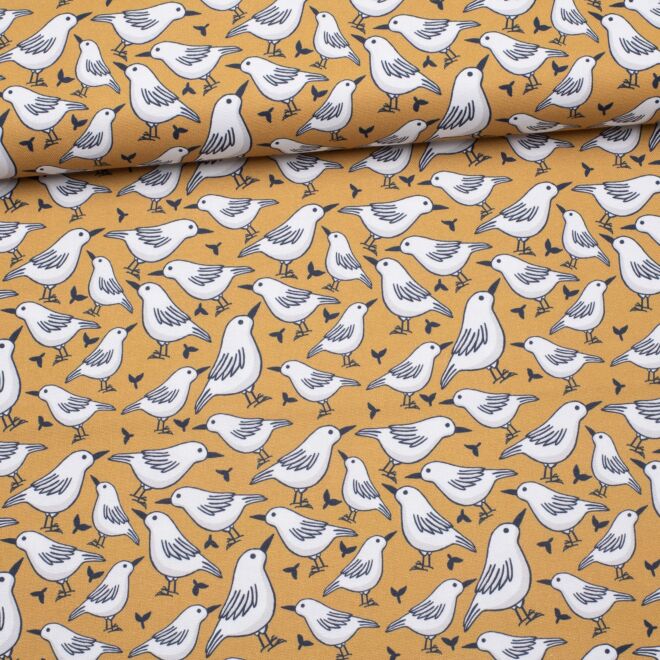 Canvas "Garden Stories" Birdies senf