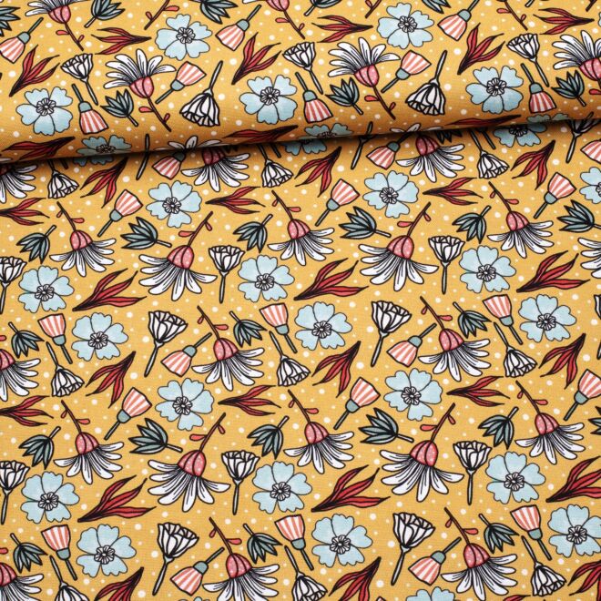 Canvas "Garden Stories" Flowers senf