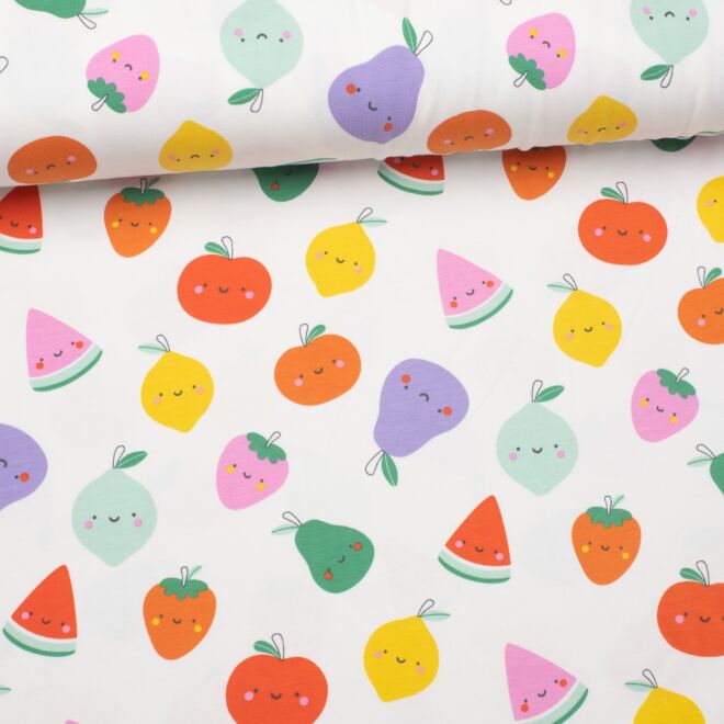 Happy Fruits Jersey bunt/wollweiß