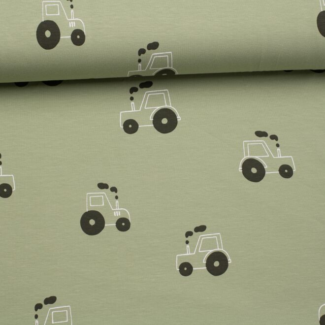 Traktorausfahrt Jersey staubgrün