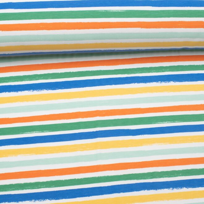 Happy Stripes Jersey bunt/wollweiß