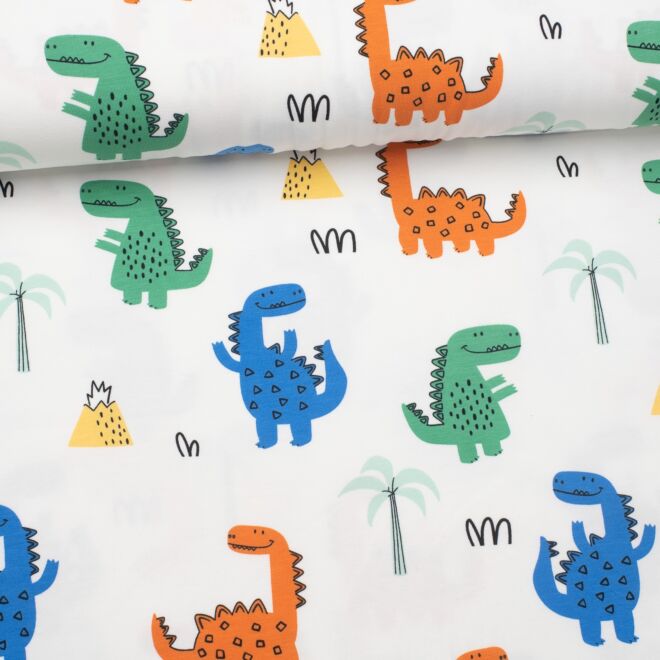 Happy Dino Jersey bunt/wollweiß