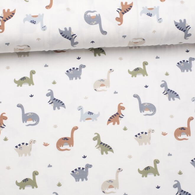 Cute Dinos "Soft" Jersey wollweiß