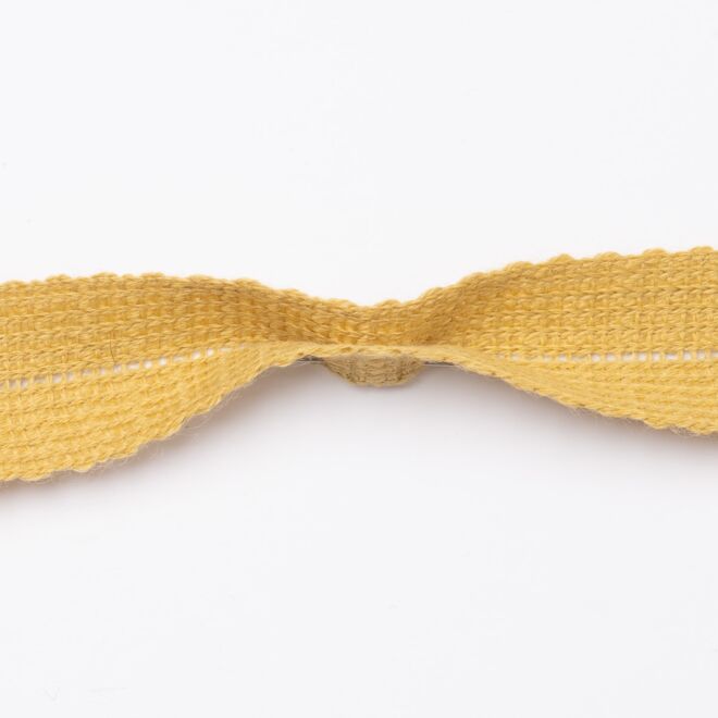 28mm Woll-Einfasstresse ocker