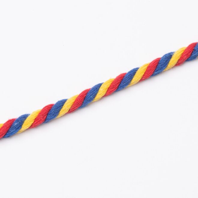 6mm Kordel "Multi" gelb/rot/blau
