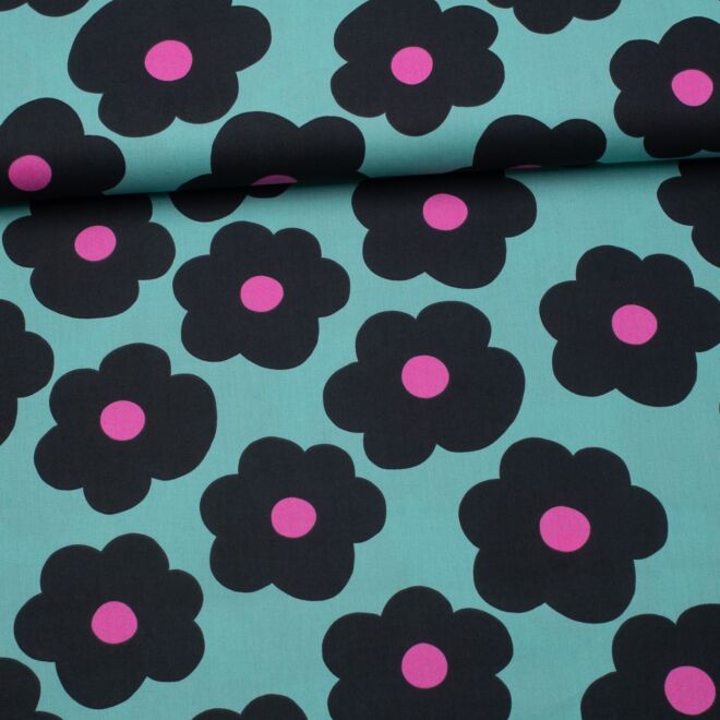 Webware Big Flowers sea blue - Nerida Hansen