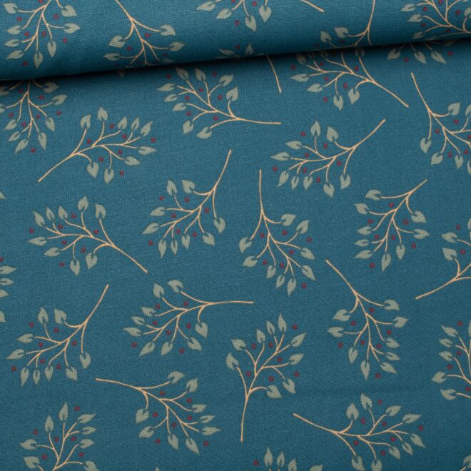 Dekostoff Sweet Branch blau