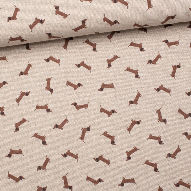 Canvas Little Dackel natur