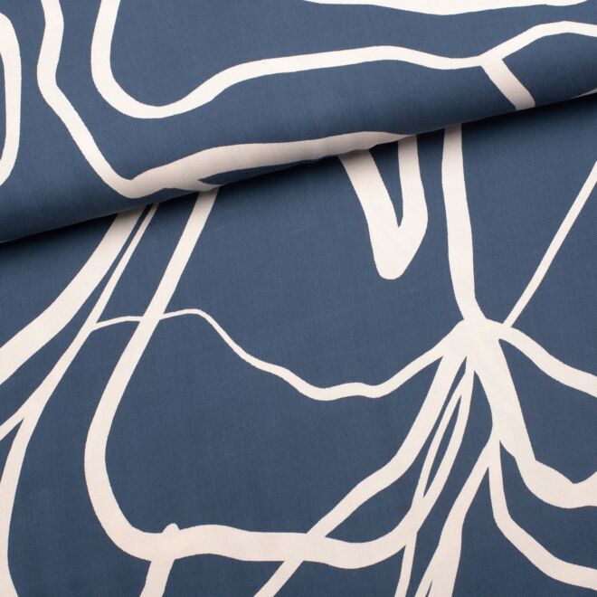 Tencel-Webware "Graphical Love" blau