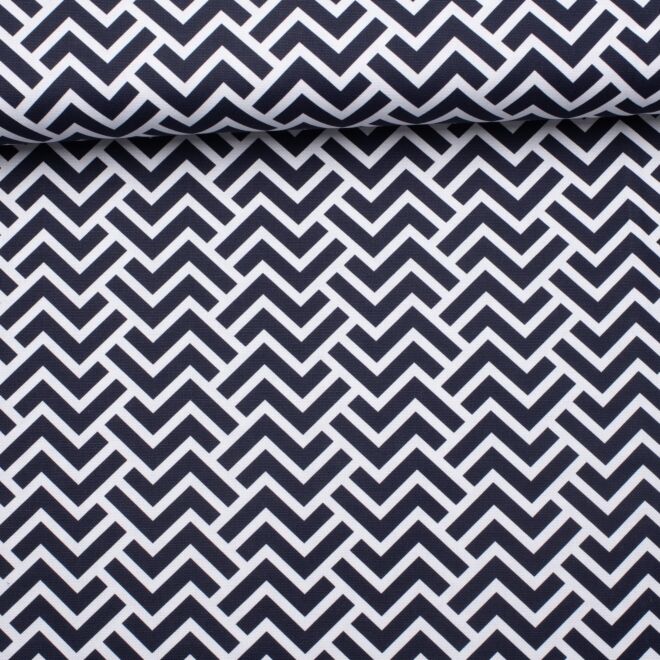 Canvas "Mona" Striped Geometrics dunkelblau