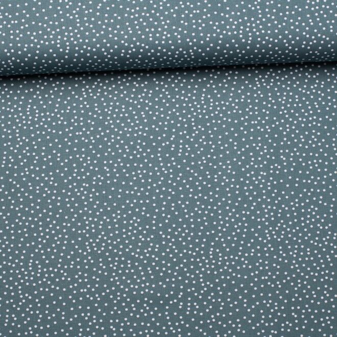 Baumwollwebware "Irregular Dots" stahlblau