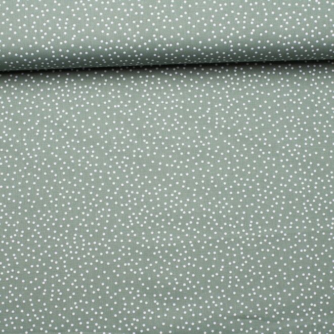 Baumwollwebware "Irregular Dots" dunkelmint