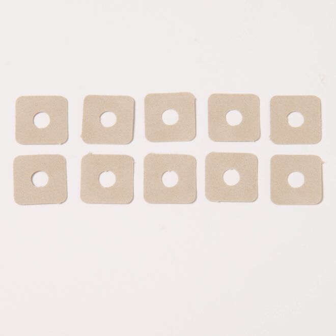 10 Stück IrONly Ösenverstärkung "Quadrat" sand