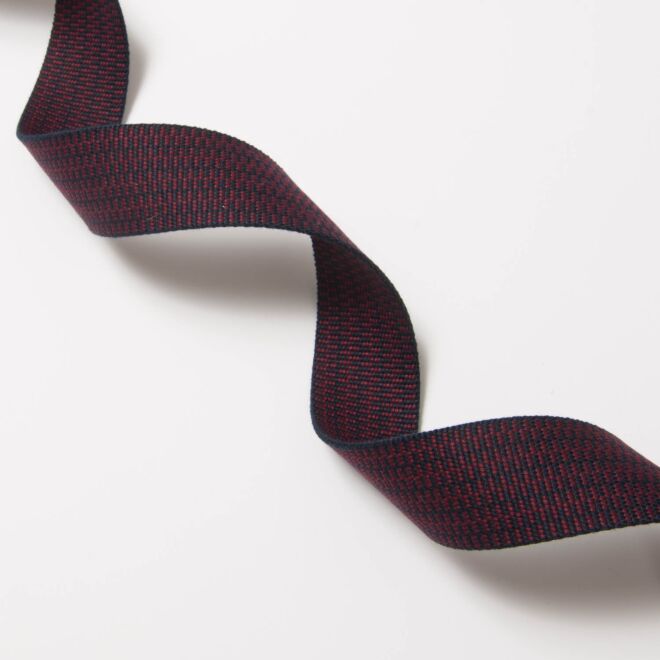 40mm Doubleface-Gurtband "Riffle"rot/schwarz