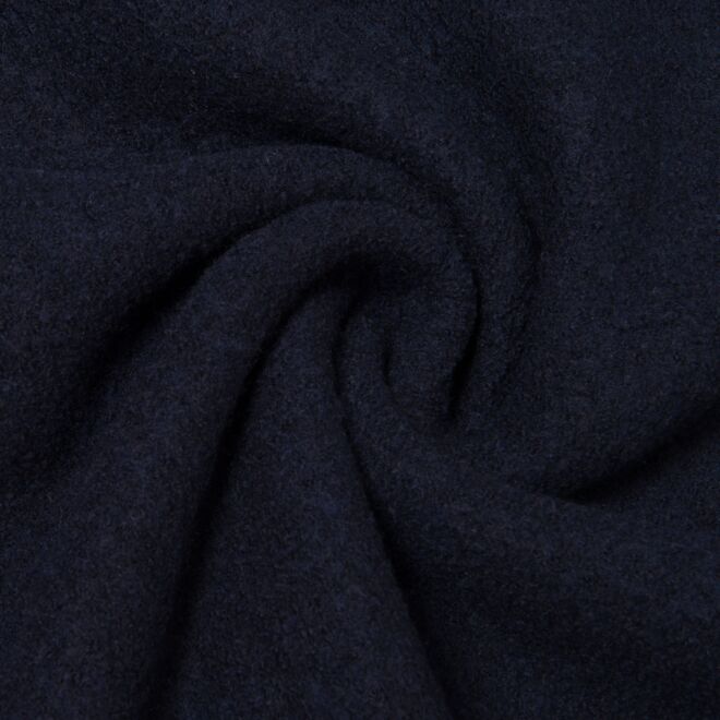 Garngefärbter Schurwolle-Walkloden "Premium" marine