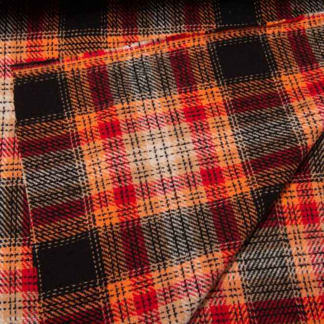 Karomuster rot/schwarz/orange