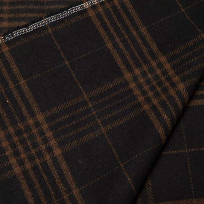 *SALE* Mantelflausch Karo schwarz/beige