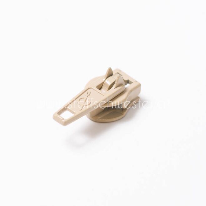 3mm Pin-Lock Schieber dunkelbeige (3 Stück)