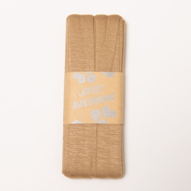 20mm Jersey-Schrägband mokka (3 Meter)