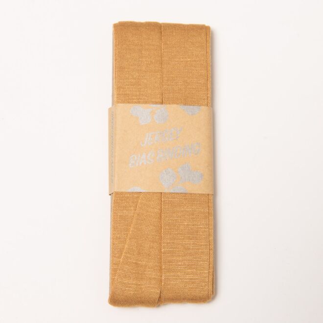 20mm Jersey-Schrägband camel (3 Meter)