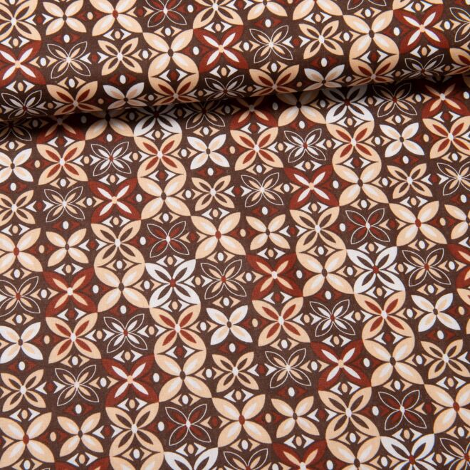 Baumwollwebware Retro Pattern braun
