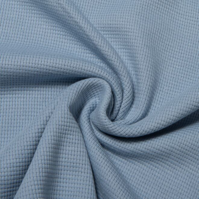 Waffel-Strickjersey rauchblau