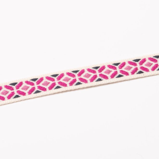 10mm Webband Mini-Rauten rosa