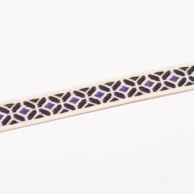 10mm Webband Mini-Rauten schwarz