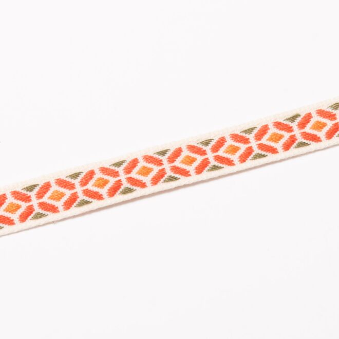 10mm Webband Mini-Rauten orange
