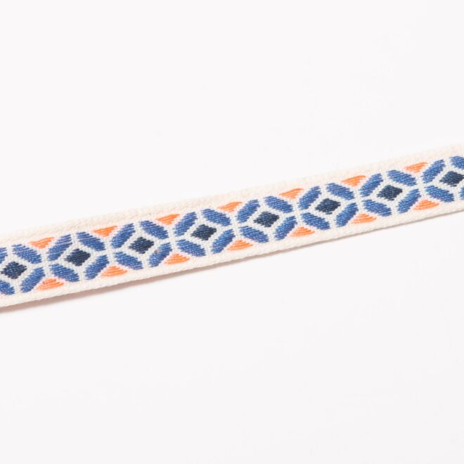 10mm Webband Mini-Rauten navy