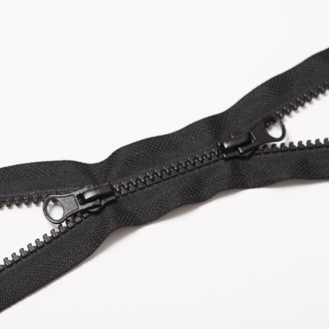 Teilbarer 2-Wege Reißverschluss, 5mm, schwarz