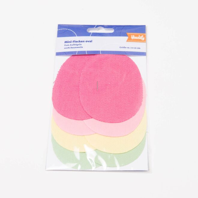 Aufbügler Mini Flecken oval bunt 