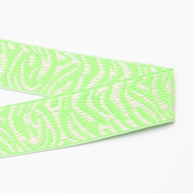 30mm Webband "Zebra" neongrün