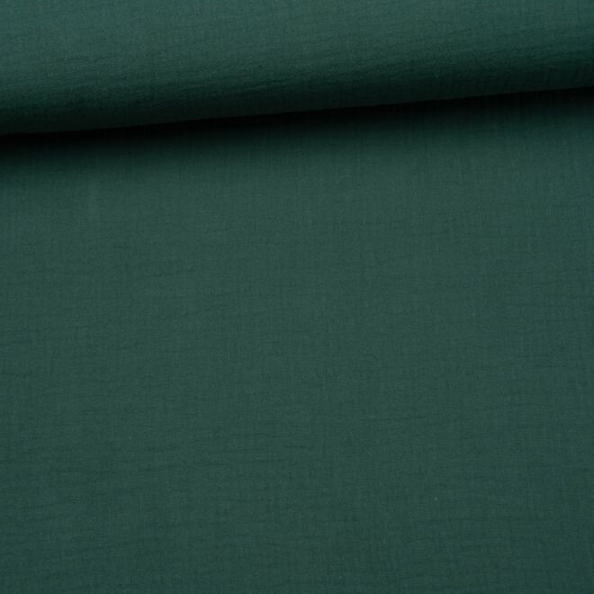 Bio-Musselin "Uni" dunkelgrün 