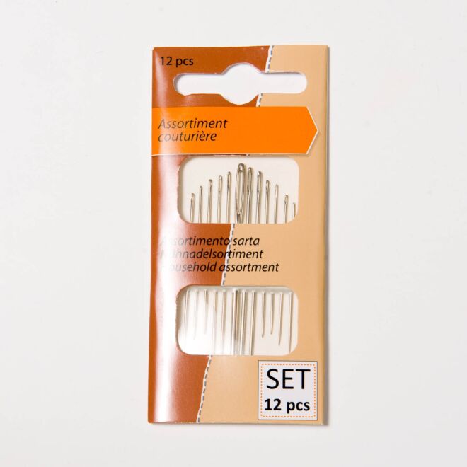 12-teiliges Nähnadelsortiment Haushaltsnadeln