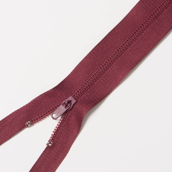 Hosenzipp, 4mm, bordeaux, unteilbar 