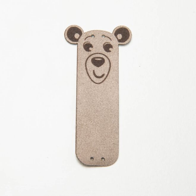 Aufnäher (klappbar) Bärenkopf beige