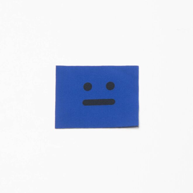 Softshell-Aufnäher Smiley dunkelblau