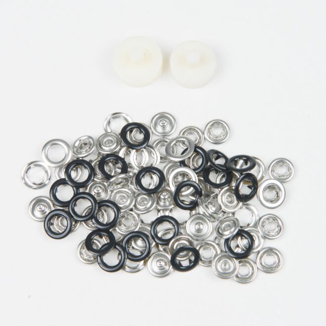 BabySnap Jersey Druckknöpfe schwarz