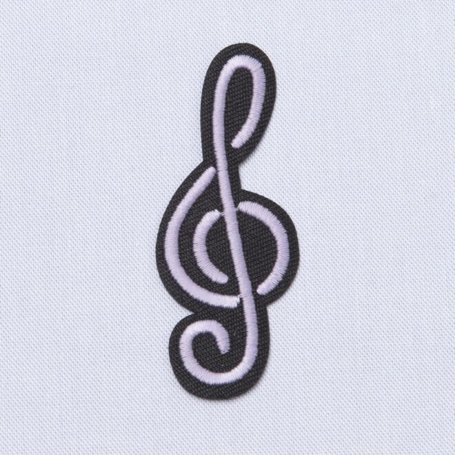 Nachtleuchtender Aufbügler "Notenschlüssel"