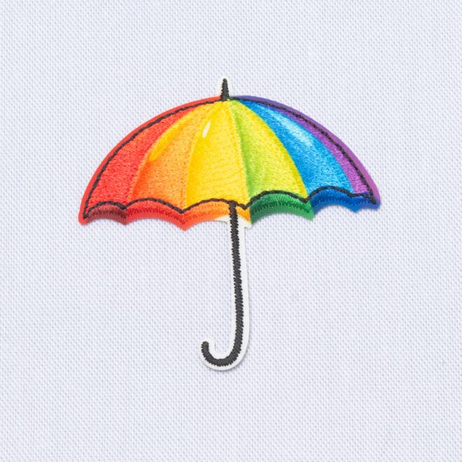 Aufbügler Regenschirm bunt (ca. 5,5cm groß)