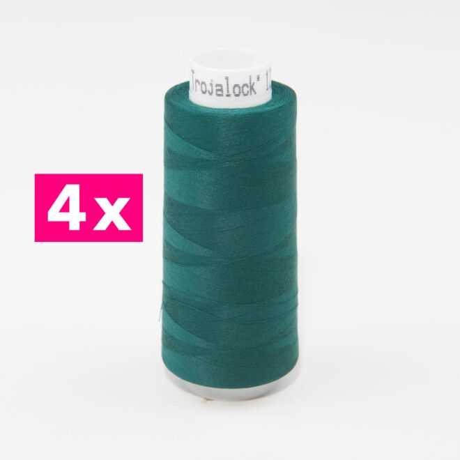 Amann-Mettler Trojalock Overlockgarn No. 120, 4x 2500m/gleiche Farbe - dunkelgrün